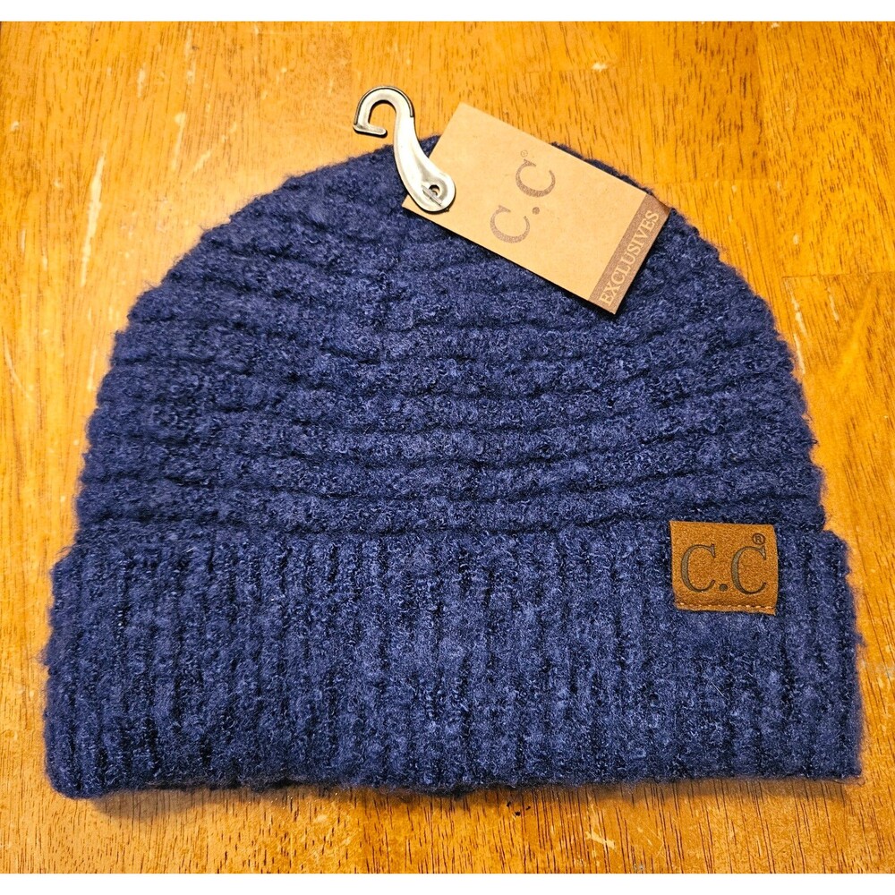 C.C. Exclusives Beanie Knit Hat Warm Winter Hat Soft Blue Purple